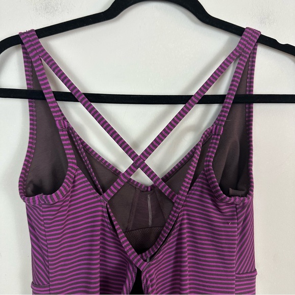 Prana | Brown and Pink Striped Strappy Athletic Dress Size Small - Picture 6 of 6